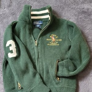 Ralph Lauren Green Half-Zip Sweater